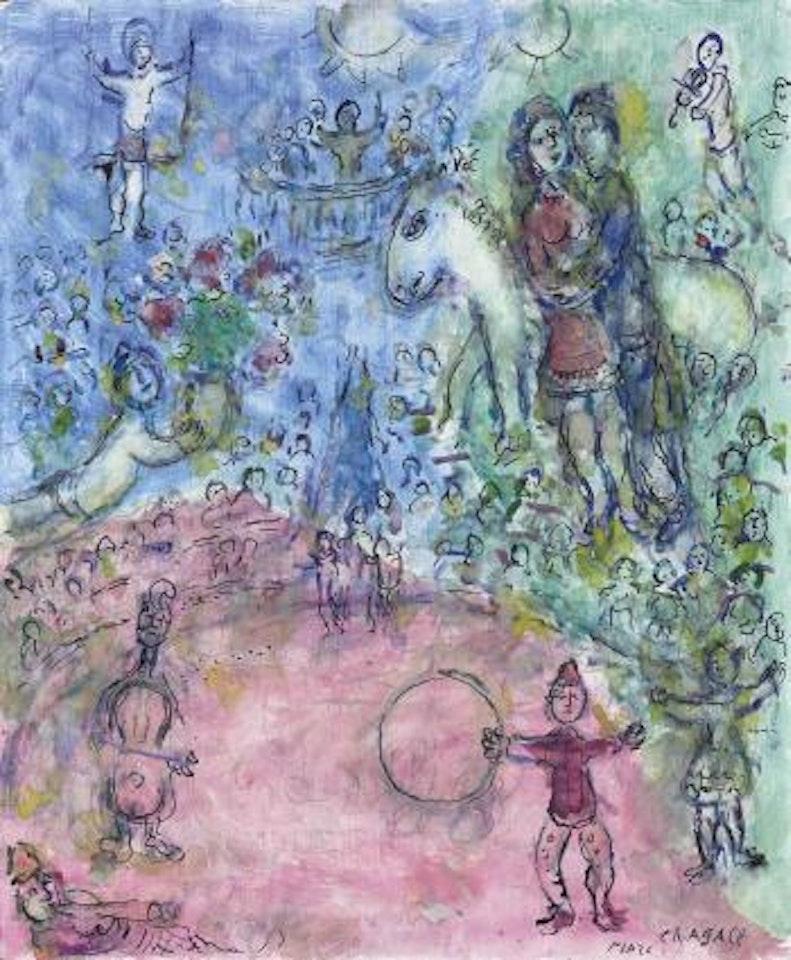 Couple au cirque by Marc Chagall