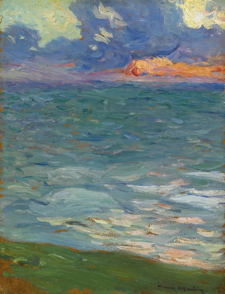 BORD DE MER AU COUCHER DU SOLEIL by Henri Martin
