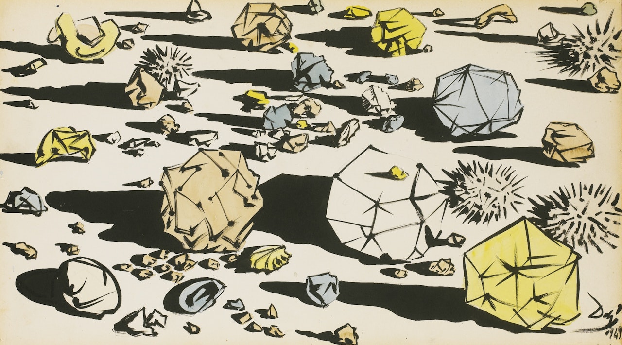 ETUDE POUR ‘PIERRES D’APRÈS-MIDI’ by Salvador Dali