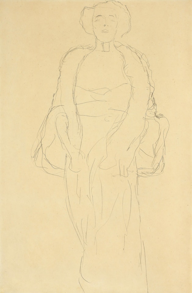 AMALIE ZUCKERKANDL STEHEND VON VORNE (AMALIE ZUCKERKANDL STANDING FROM THE FRONT) by Gustav Klimt