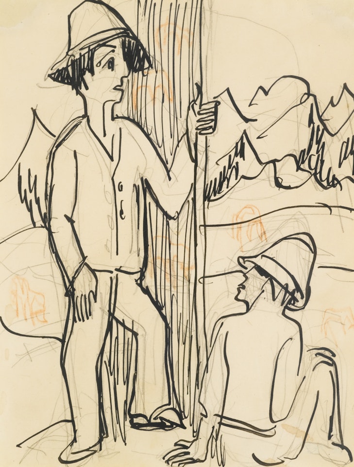 HIRTEN (PASTORAL SCENE) by Ernst Ludwig Kirchner