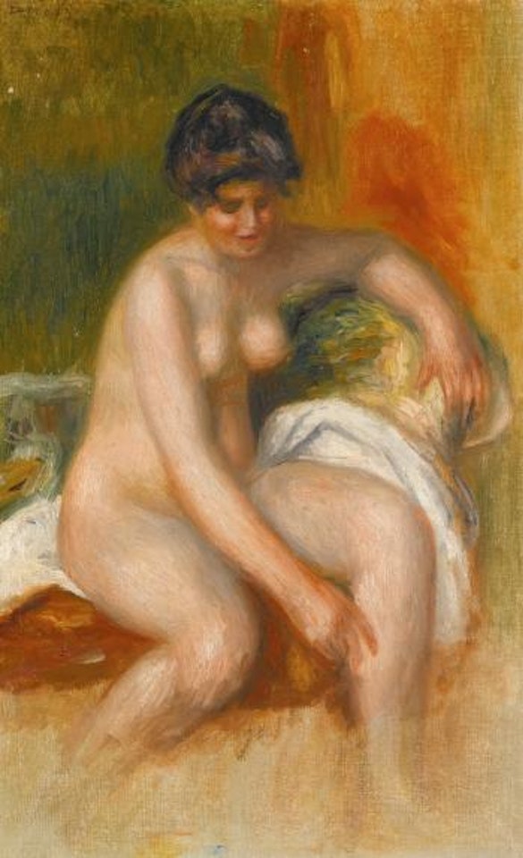 Femme nue dans un intÃ©rieur by Pierre-Auguste Renoir