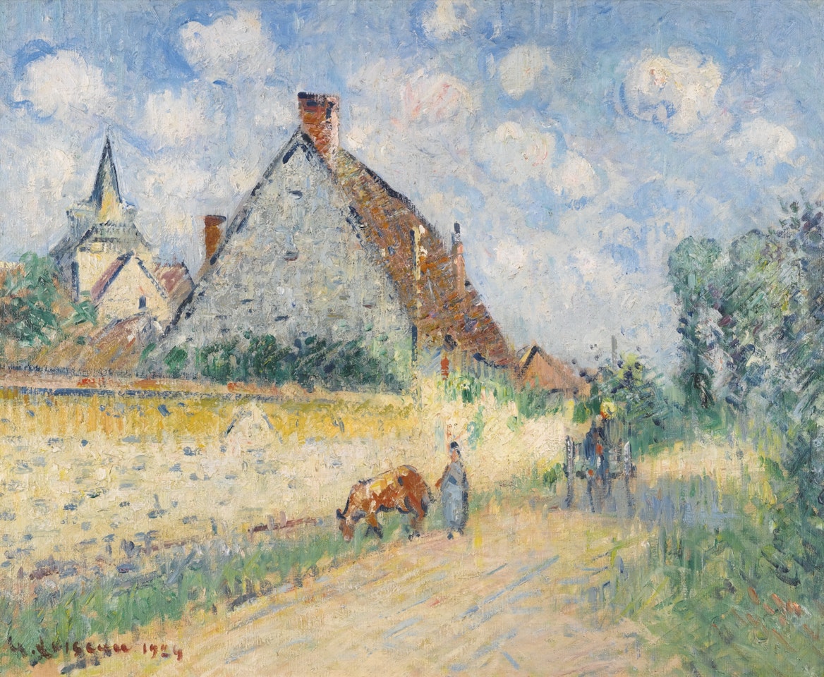 CHAUMIÈRE À NOTRE DAME, EURE by Gustave Loiseau