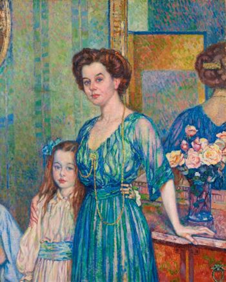 Madame Von Bodenhausen Avec Son Enfant Luli by Theo van Rysselberghe