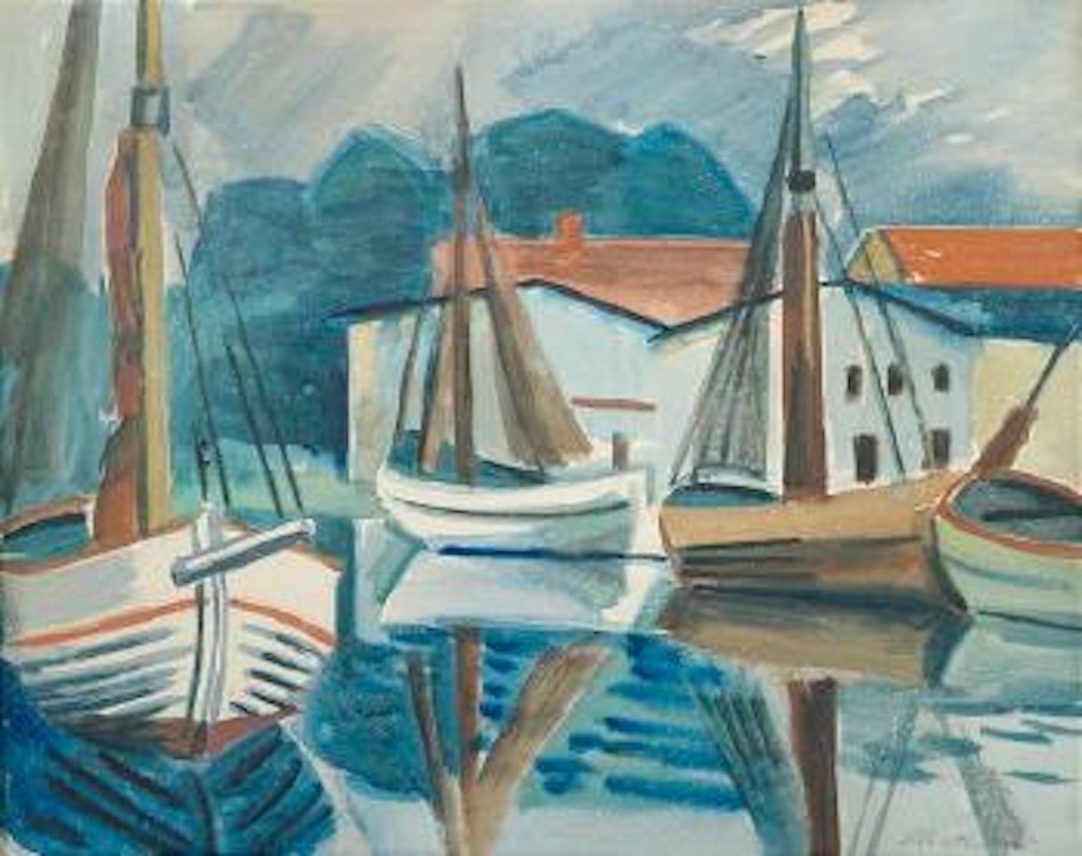 Fischerkutter (Leba) by Max Pechstein
