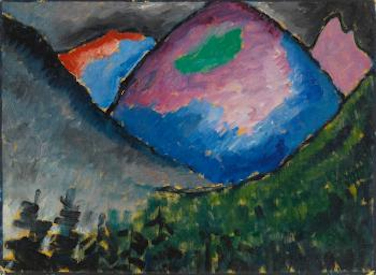 Bunter Berg Im Tal Bei Oberstdorf (colored mountain in the valley near Oberstdorf) by Alexej von Jawlensky