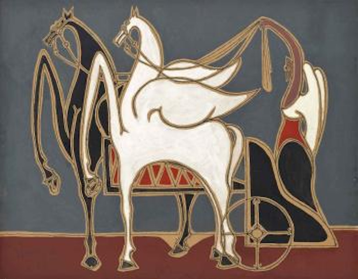 Caballos Alados by Oscar Dominguez