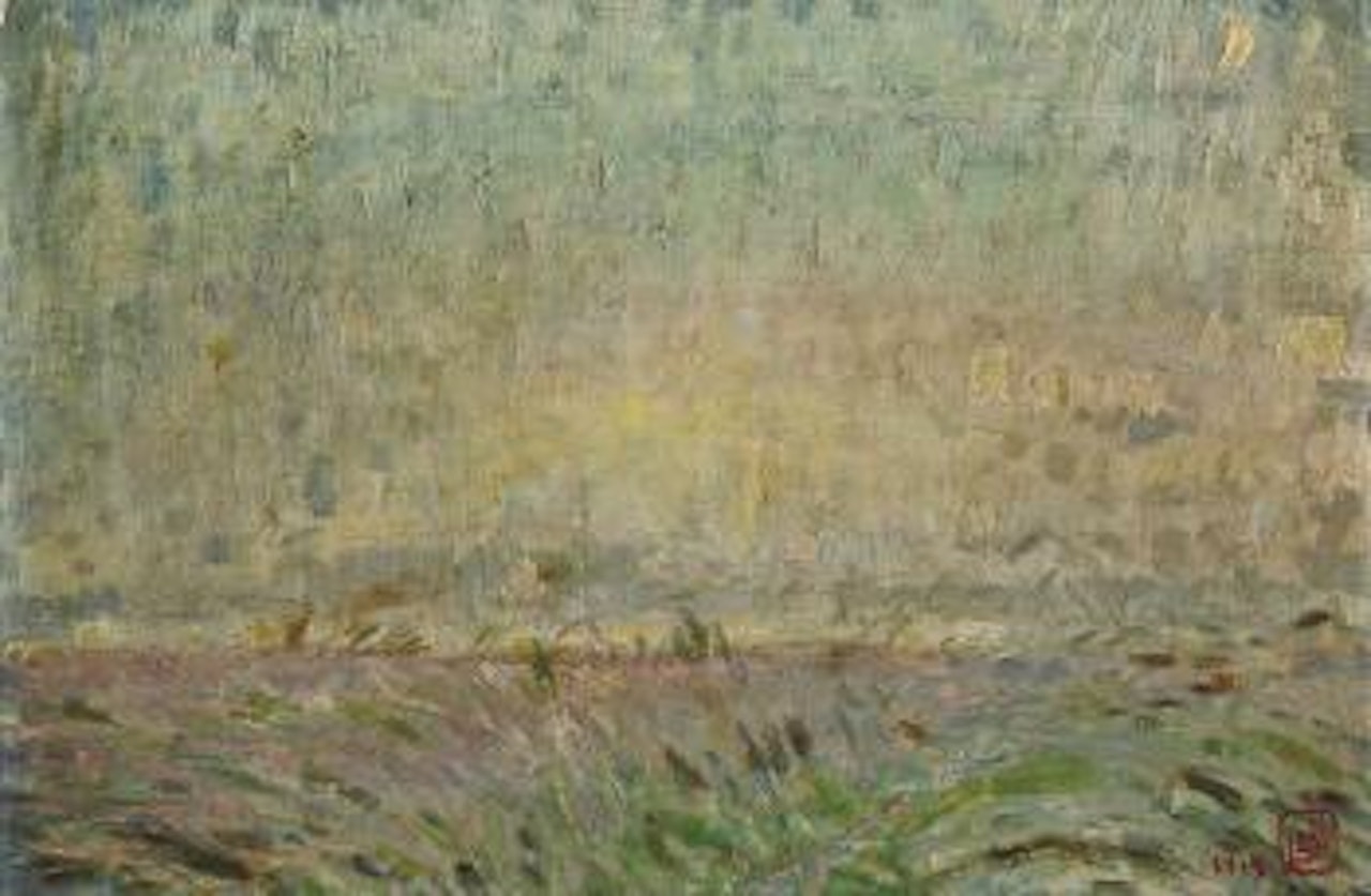 Lever De Soleil Sur La Rivière Lys, Ghent by Leon de Smet