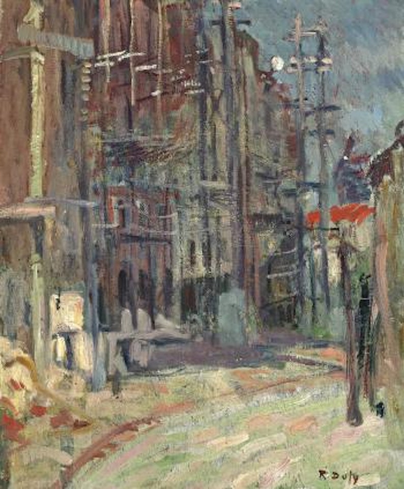 Bâtiments, Échafaudages, Rue Lepic by Raoul Dufy