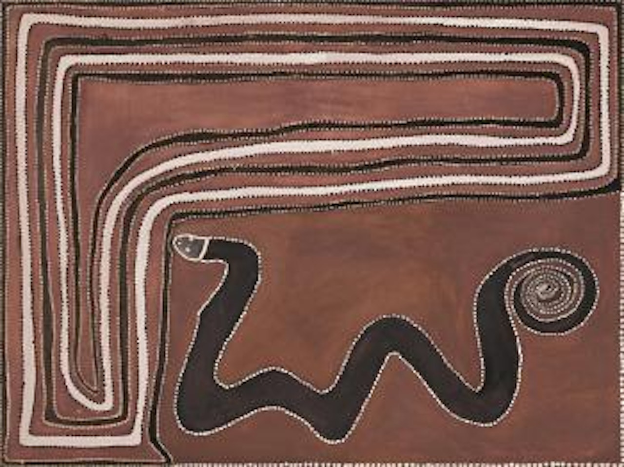 Gulabal - snake by Rover Thomas