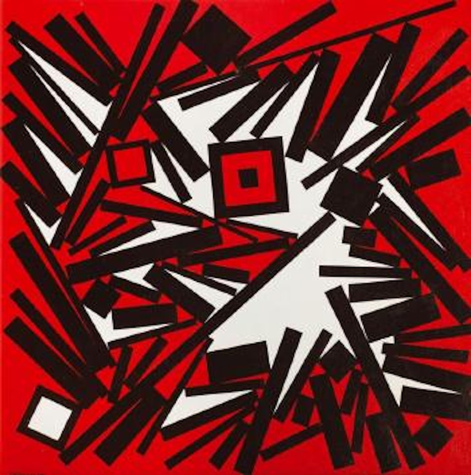 Rectángulos en fondo rojo by José Pedro Costigliolo