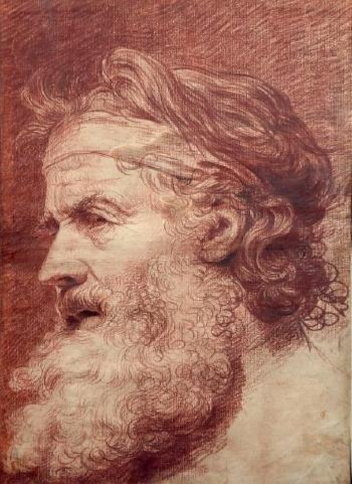 Figure d'homme barbu ou le philosophe grec by Jean-Baptiste Greuze