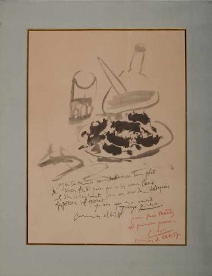 Plato de toritos fritos by Pablo Picasso