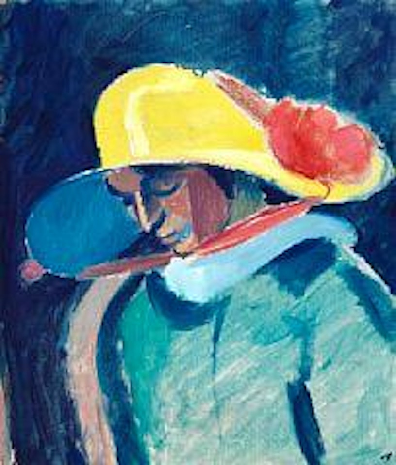 Dame med nedadvendt Blik, Halvfigur / Fru Besse Giersing (Woman with a downward gaze, Half Figure / Mrs.  Besse Giersing), 1921 by Harald Giersing