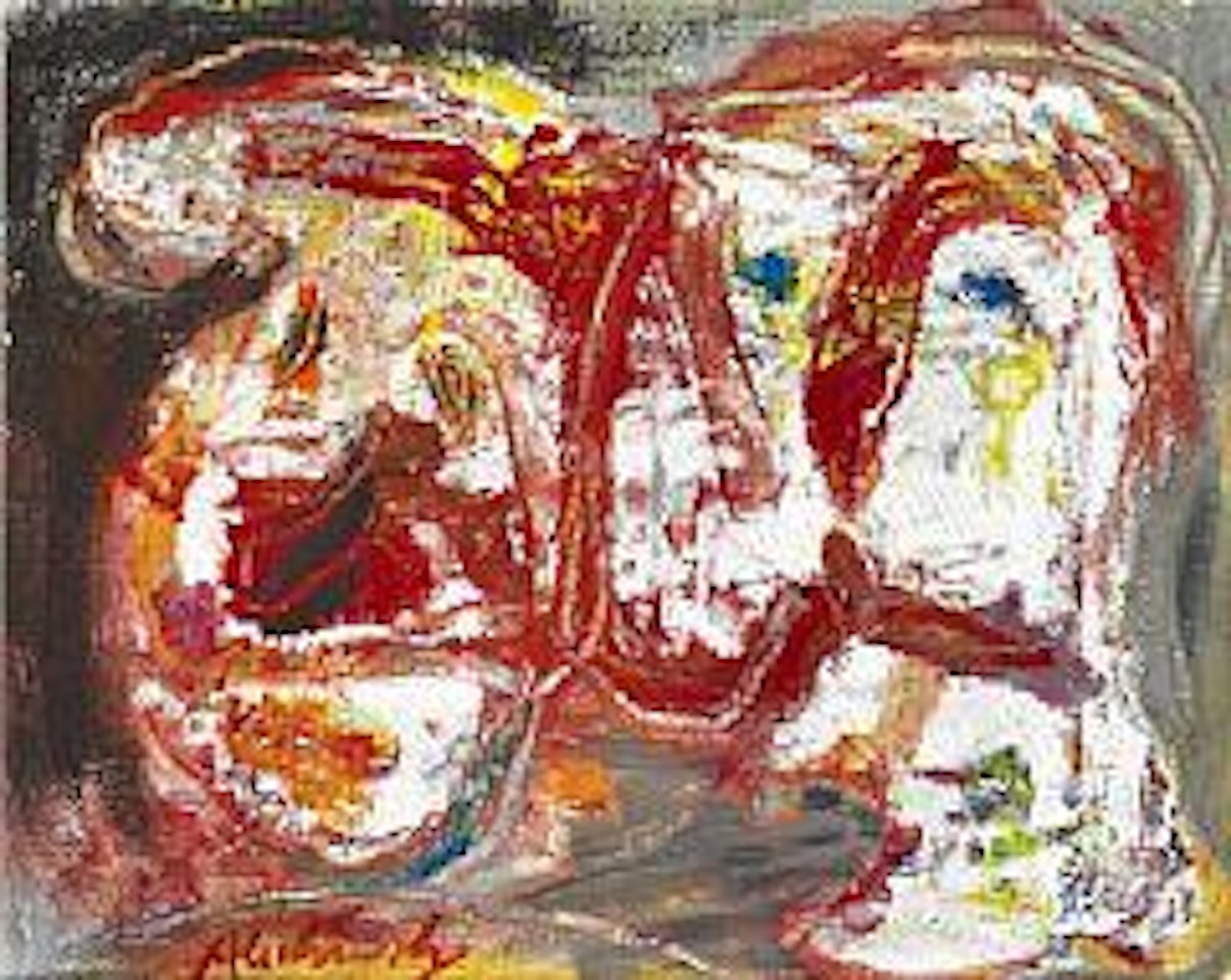 Two faces, 1961 by Pierre Alechinsky