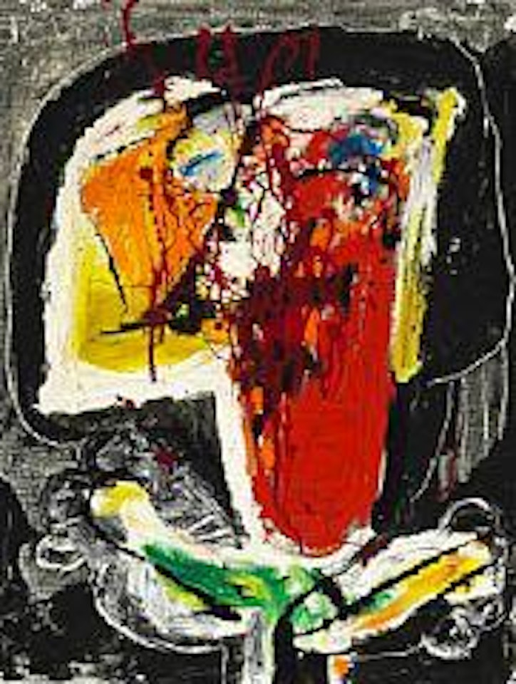 Dumt svin - et selvportræt (Stupid bastard - a self-portrait).  From the series Letsindige billeder (Frivolous pictures) by Asger Jorn