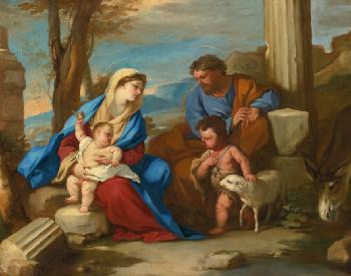 Holy Family with The Young Saint John The Baptist by Circle of Luca Giordano