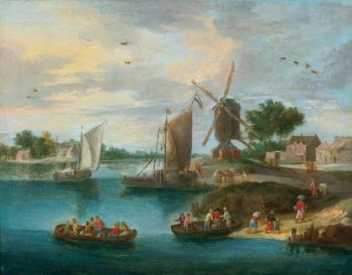 A River Landscape with A Windmill by Jan Van Kessel The Elder