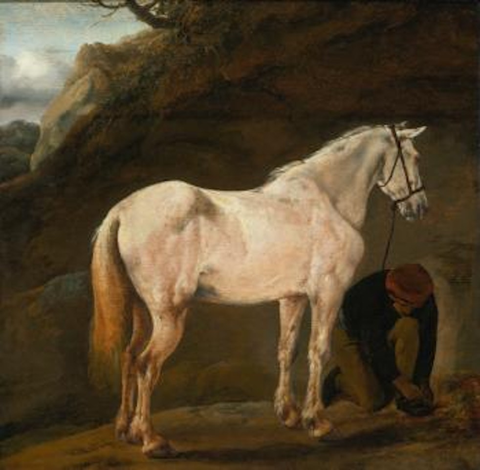 White Horse in A Landscape with A Groom by Philips Wouwerman