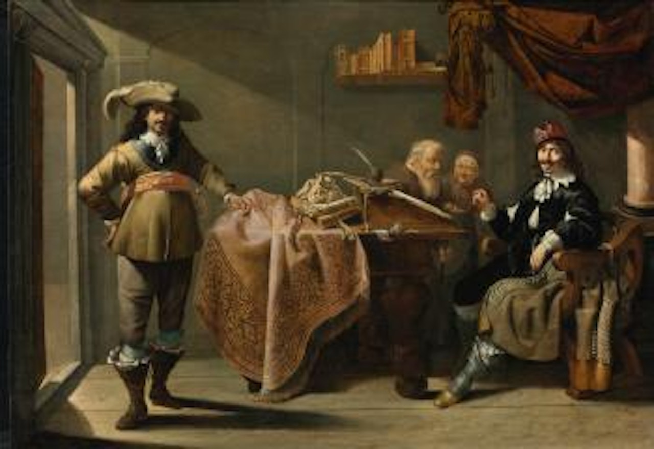 Almsgiving in a Notary's office by Jacob Duck