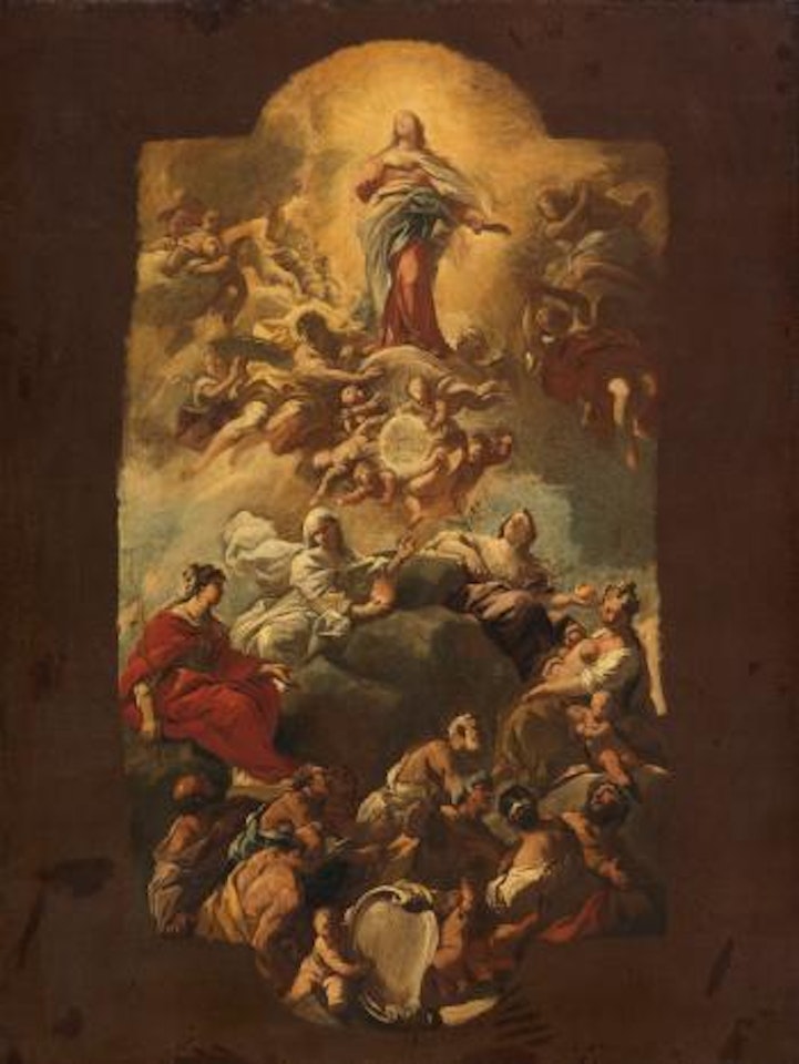 The assumption of the Virgin by Circle of Luca Giordano