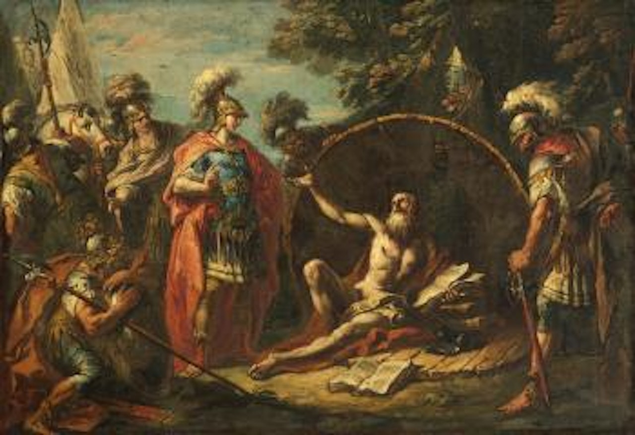 Alexander and Diogenes by Gaspare Diziani