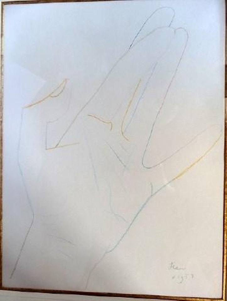 Etude de main de l'artiste by Jean Cocteau