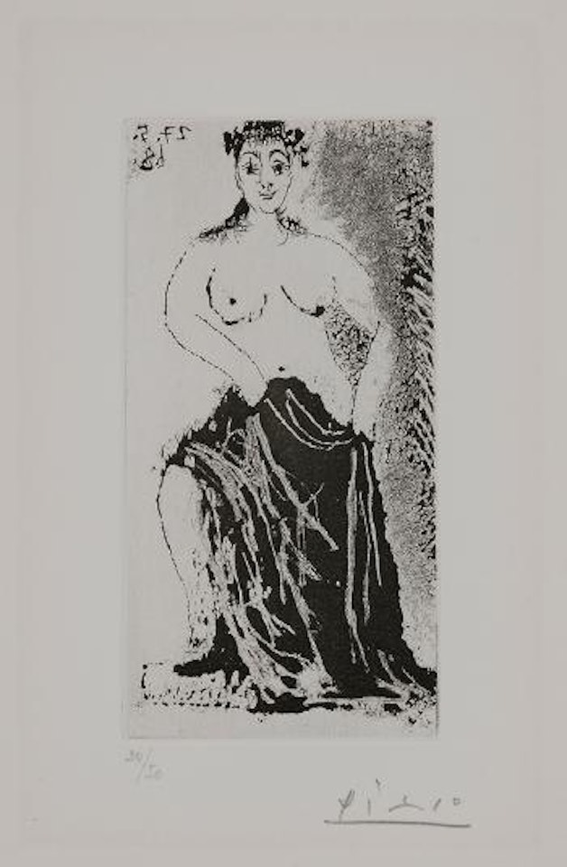 Une Maja posant sur un pédestal, May 27, 1958, from …Séries 347 by Pablo Picasso