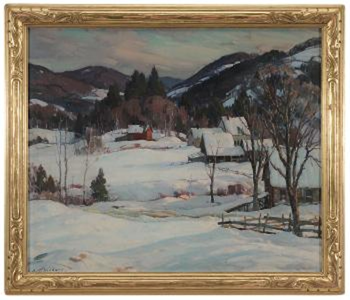 Winter landscape with farm, Vermont by Aldro Thompson Hibbard