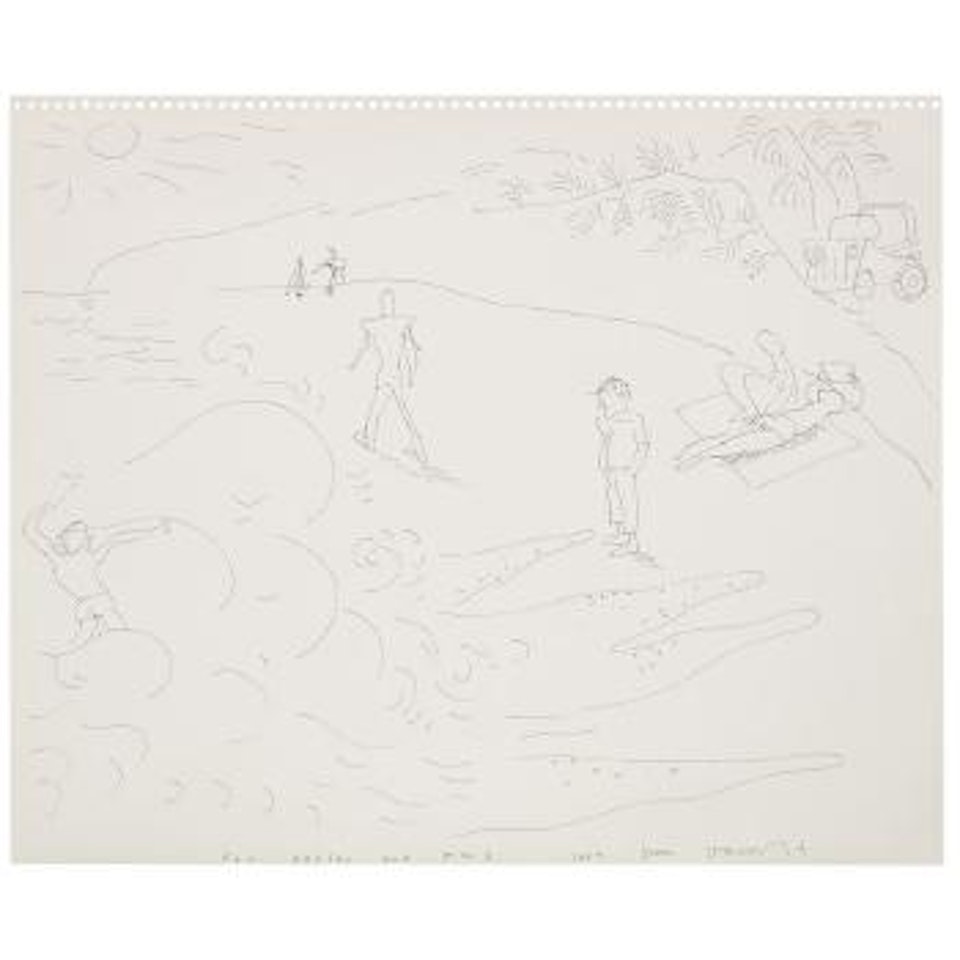 On the Beach by David Hockney