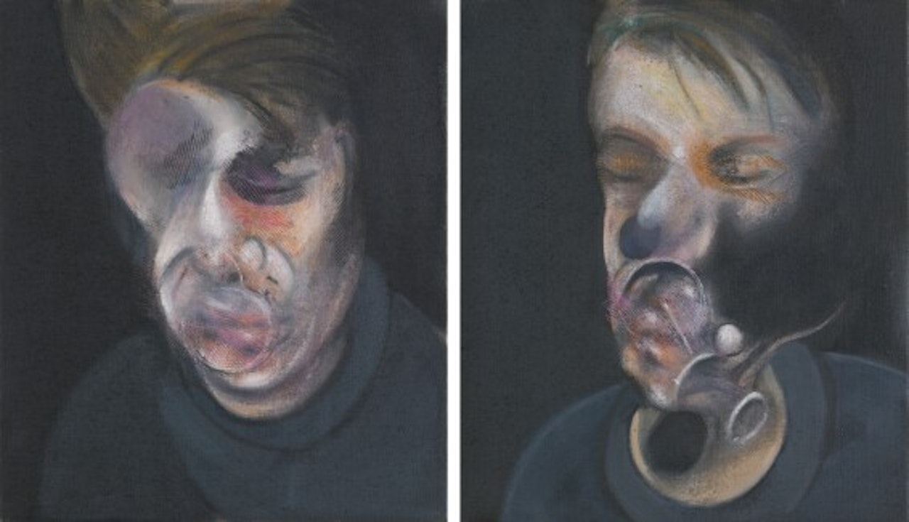 TWO STUDIES FOR SELF-PORTRAIT by Francis Bacon