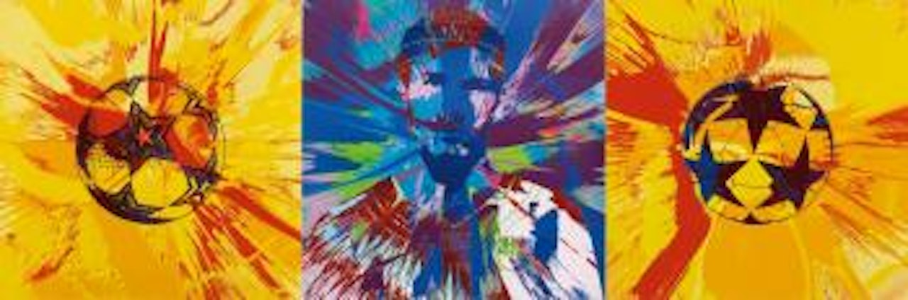 Beautiful Messi Spin Painting For One in Eleven by Damien Hirst