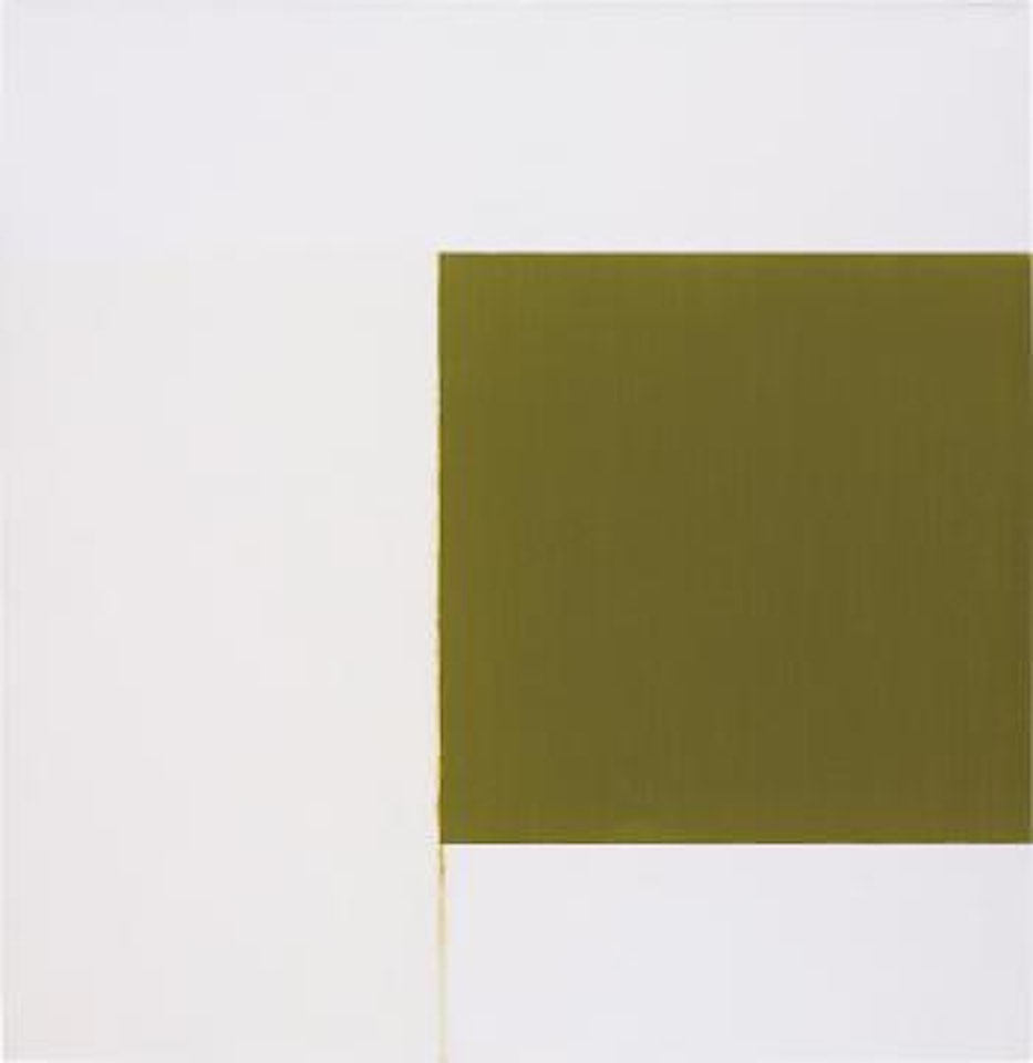 Exposed Painting Gold Green by Callum Innes