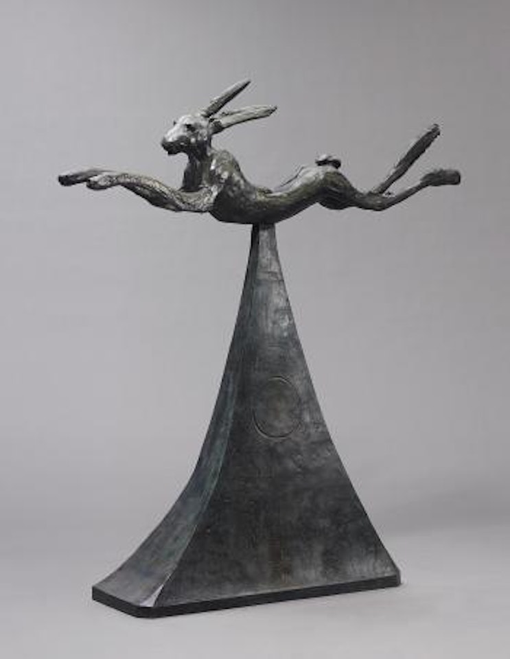 Hare on Pyramid by Barry Flanagan
