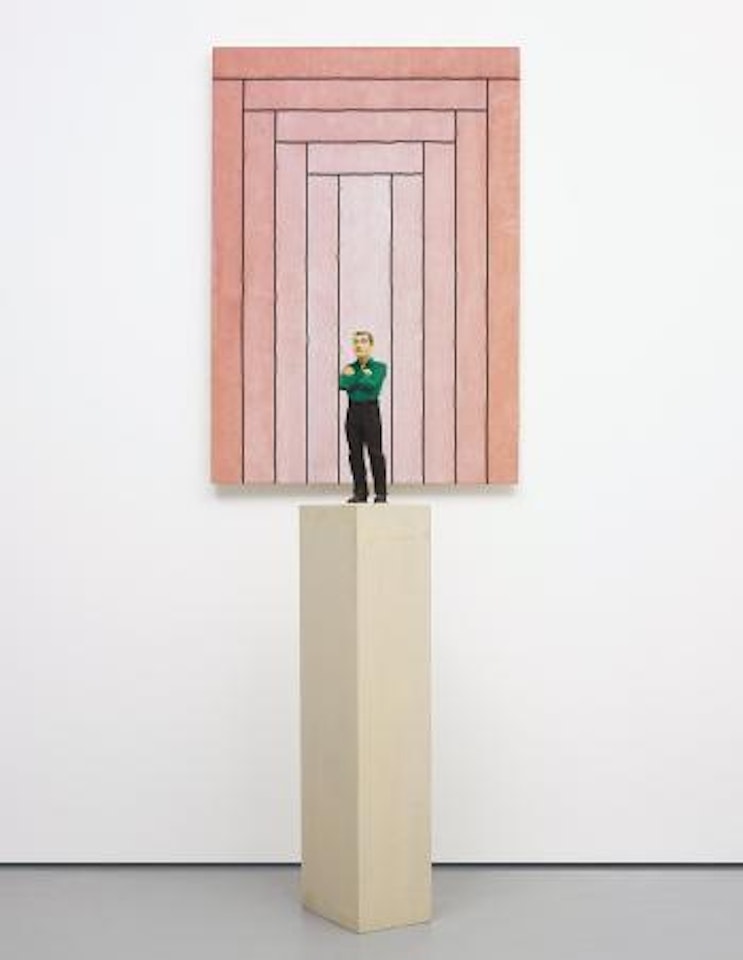 Figure of Man and Relief by Stephan Balkenhol