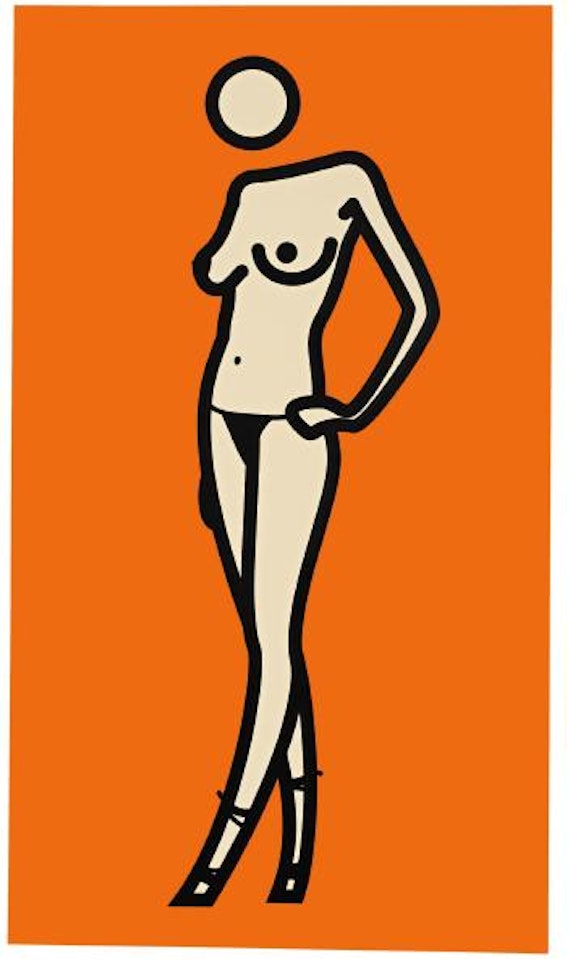 Woman Posing in Pants. 10 by Julian Opie