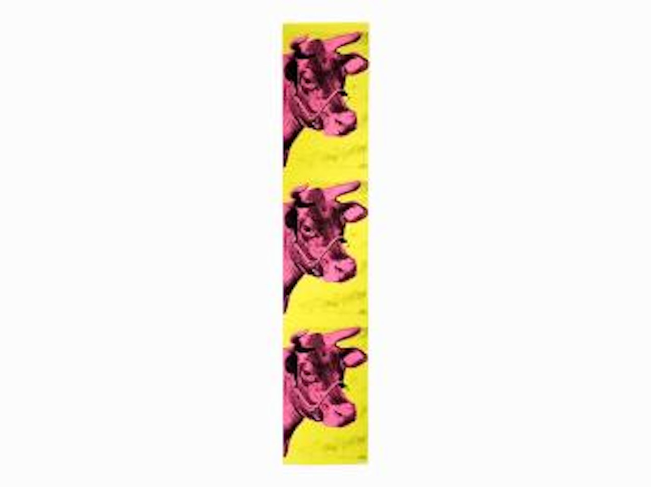Cow (Pink on Yellow) by Andy Warhol
