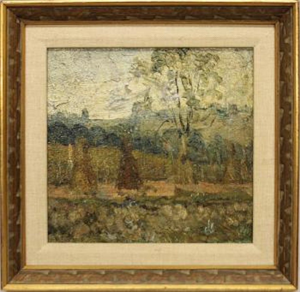 Corn shocks by Walter Emerson Baum