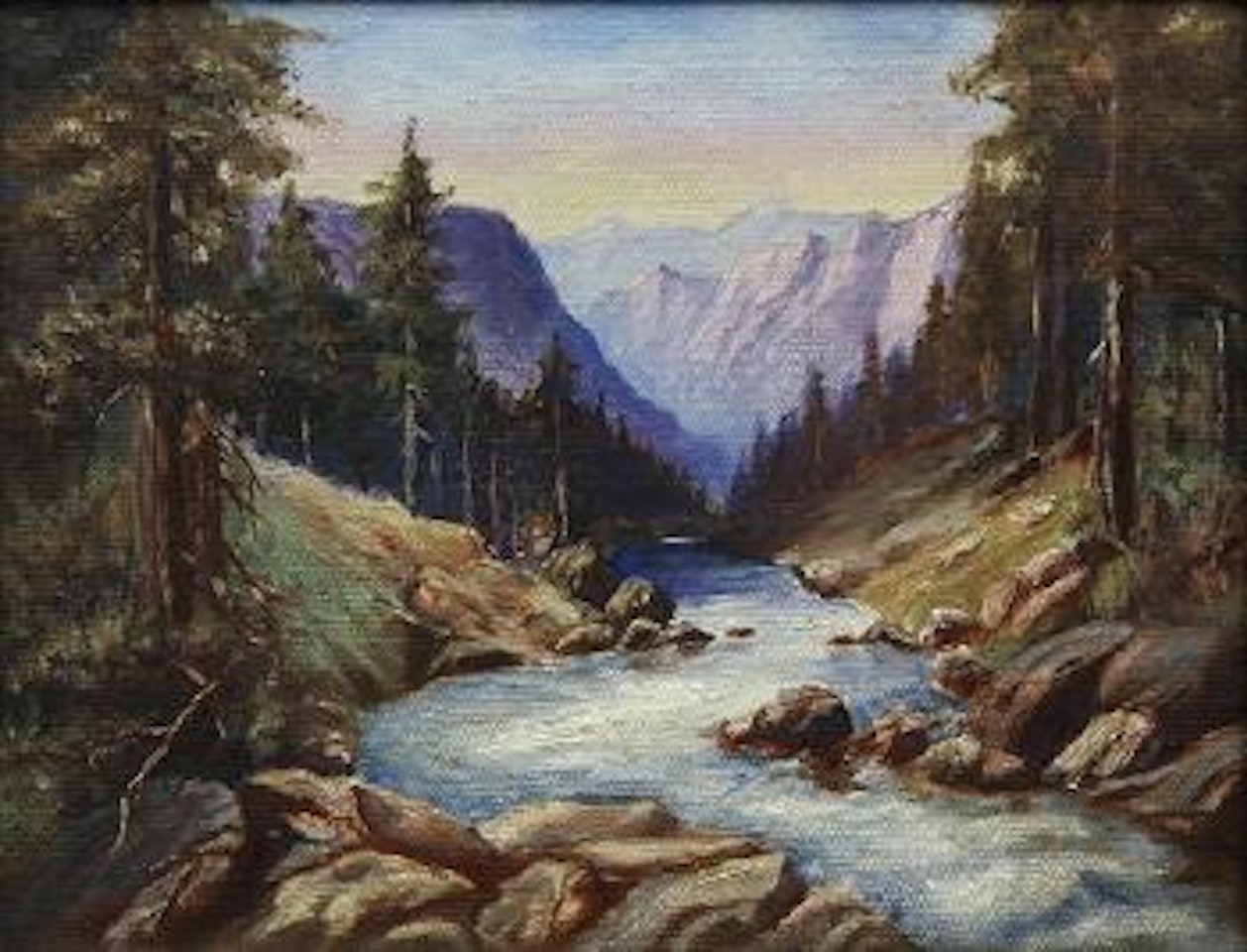 River Bend into Purple Mountains by John Fery