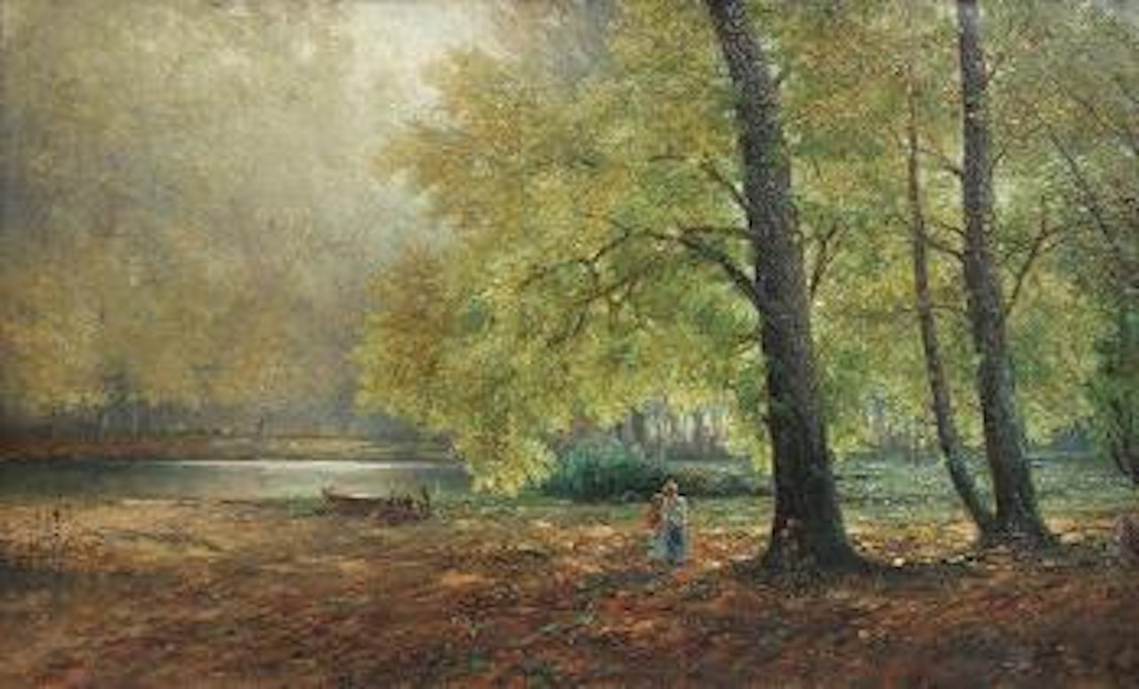 Landscape with Figures by Theodor von Hörmann