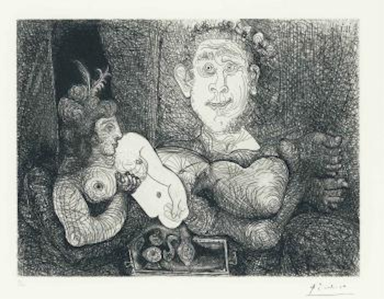 Les Coulisses Du Tableau. Odalisque Et Peintre, from La SÃ©rie 156 by Pablo Picasso