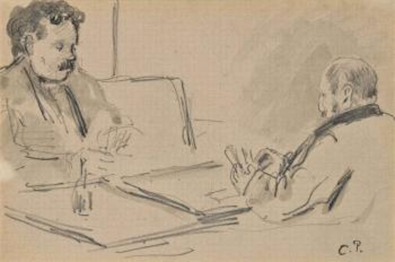 Les joueurs de cartes by Camille Pissarro