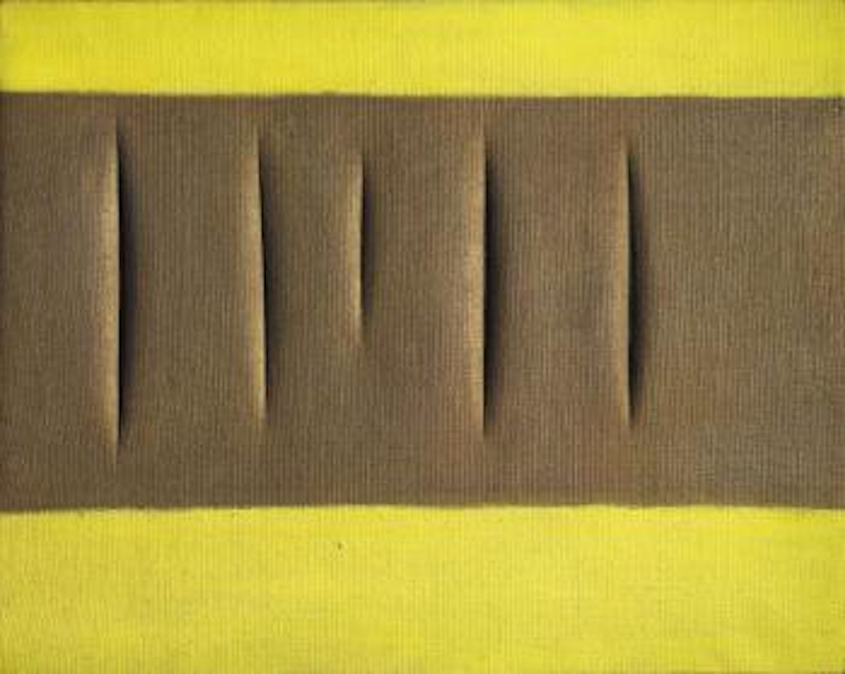 Concetto spaziale, Attese (il sole) by Lucio Fontana