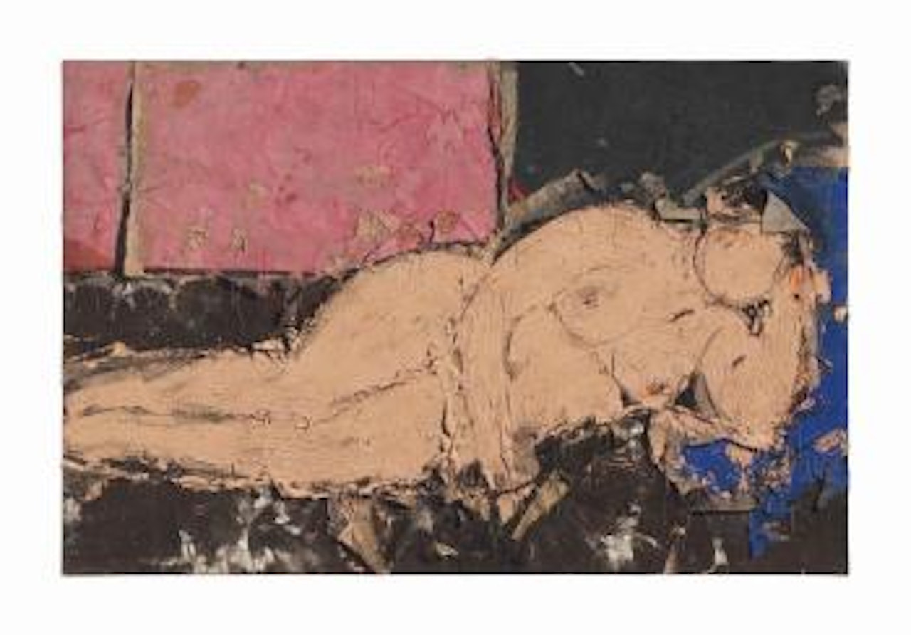 Desnudo Con Rosa y Negro (Nude with pink and black) by Manolo Valdés
