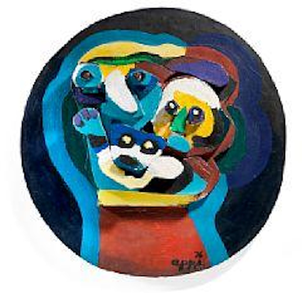Composition with figure by Karel Appel