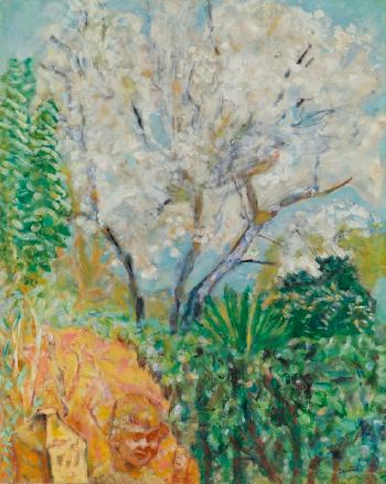 Les amandiers en fleure, cactus et figure d'enfant by Pierre Bonnard