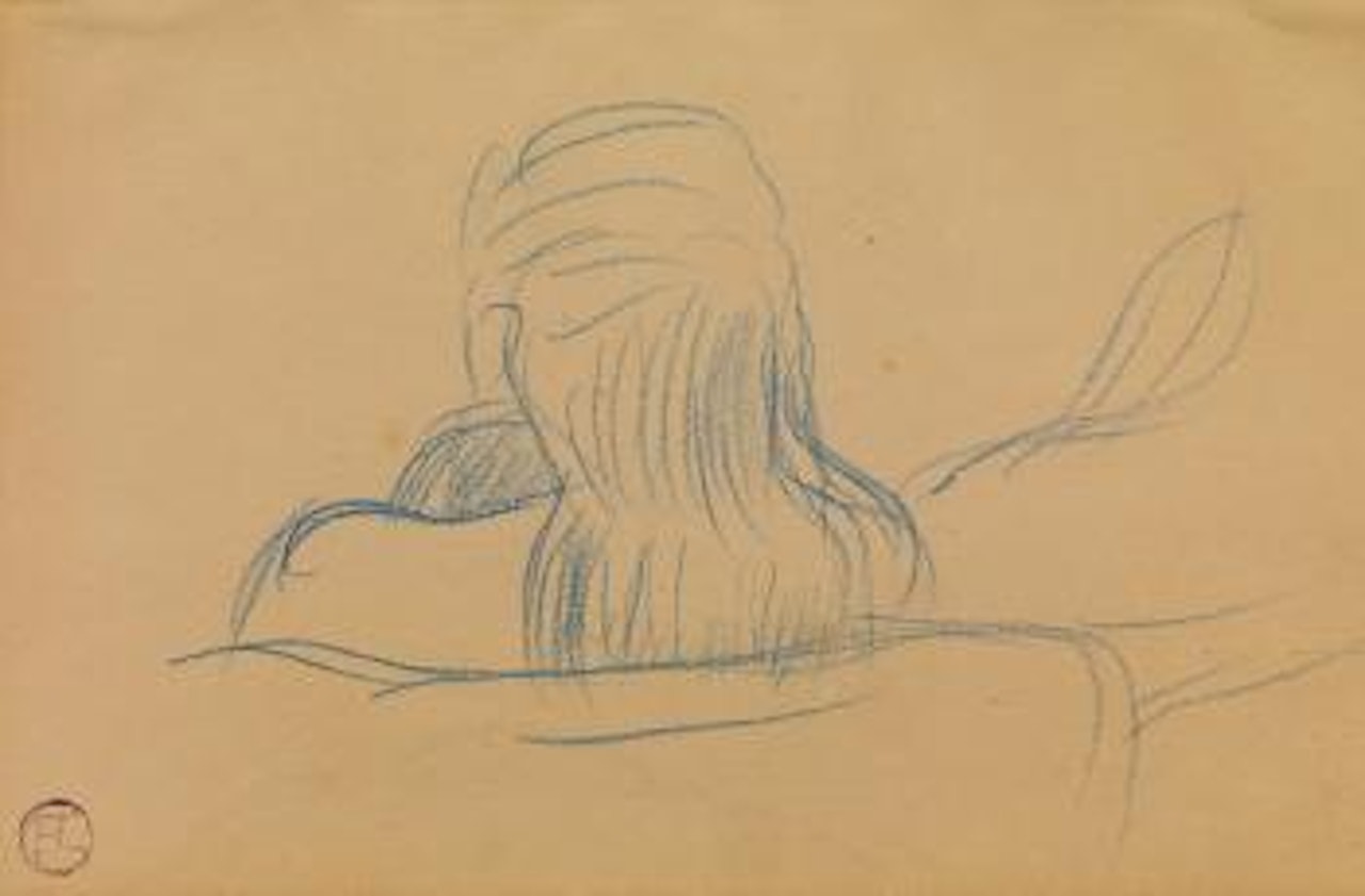 Femme assise de dos, au théâtre by Henri de Toulouse-Lautrec