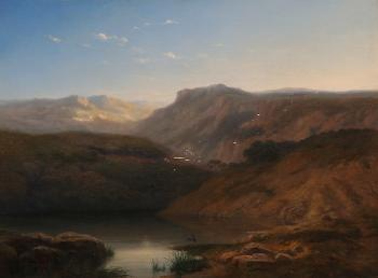 Bergsee mit Reihern by Alexandre Calame