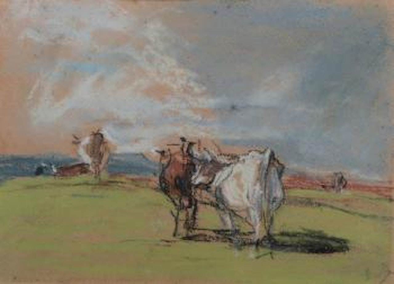 Etude de vaches de dos by Eugène Boudin