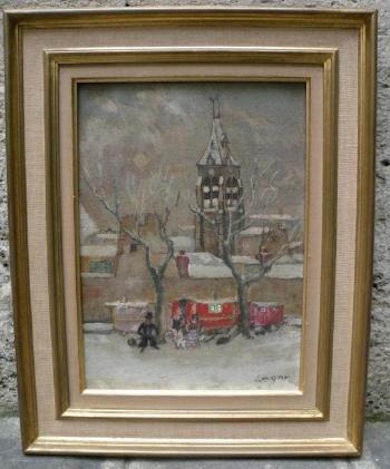 Caravanes de cirque sous la neige by Celso Lagar